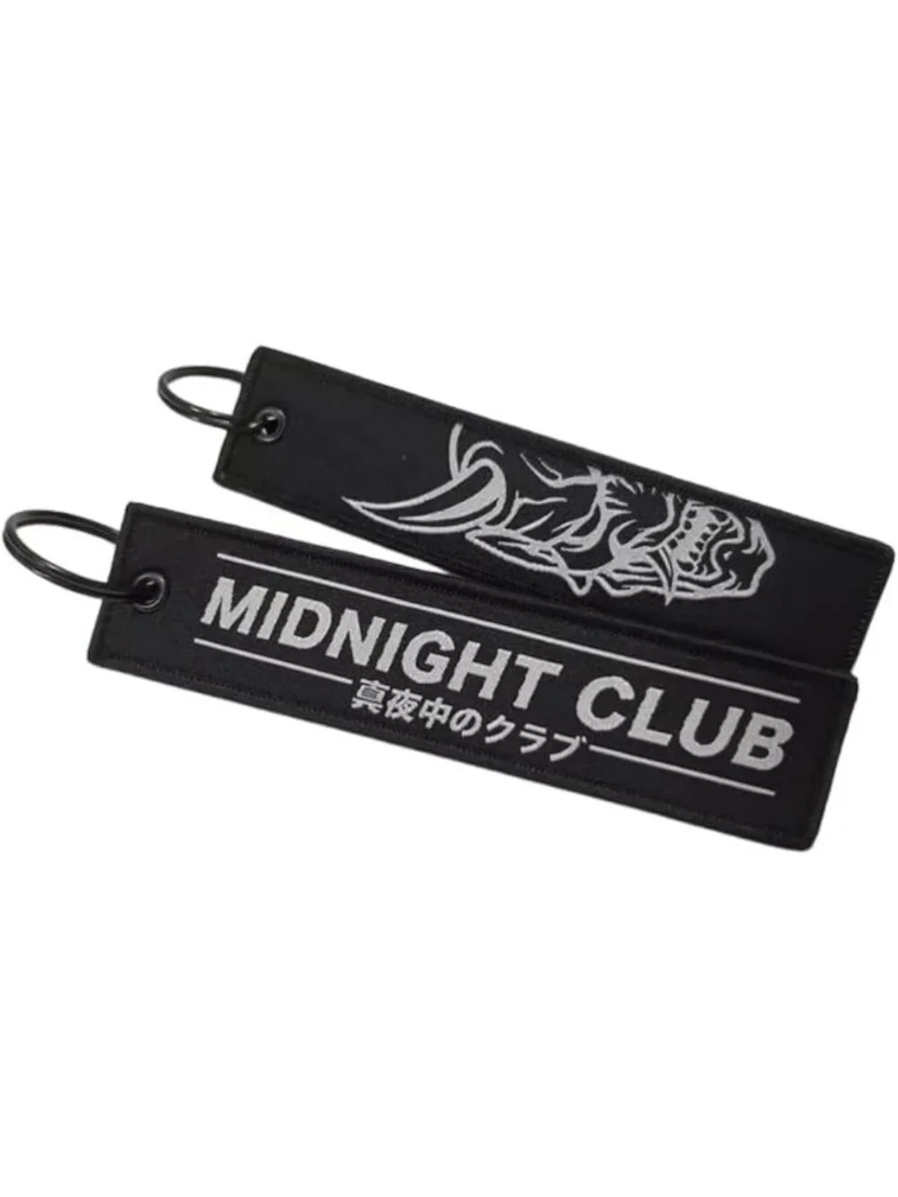 Japanese Oni Mask Keychain - JDM Car Racing Accessory, Driver Crew Fob Ring